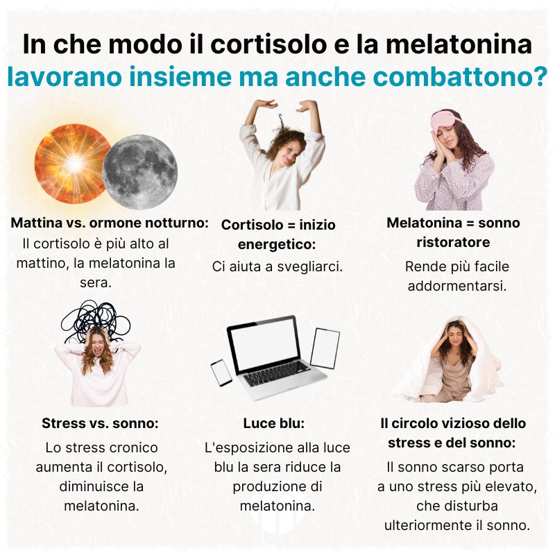 (Italština) Jak spolu kortizol a melatonin spolupracují ale i bojují